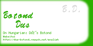 botond dus business card